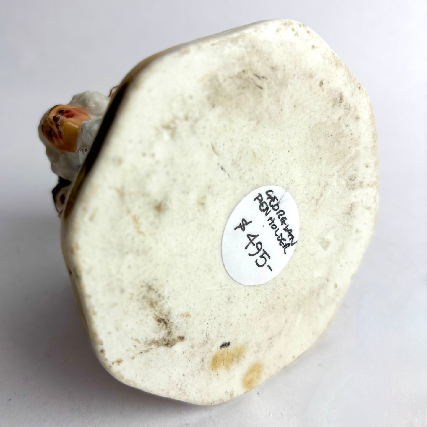 Rare Hubel and Co. Georgian Gentlemen Porcelain Pen Holder