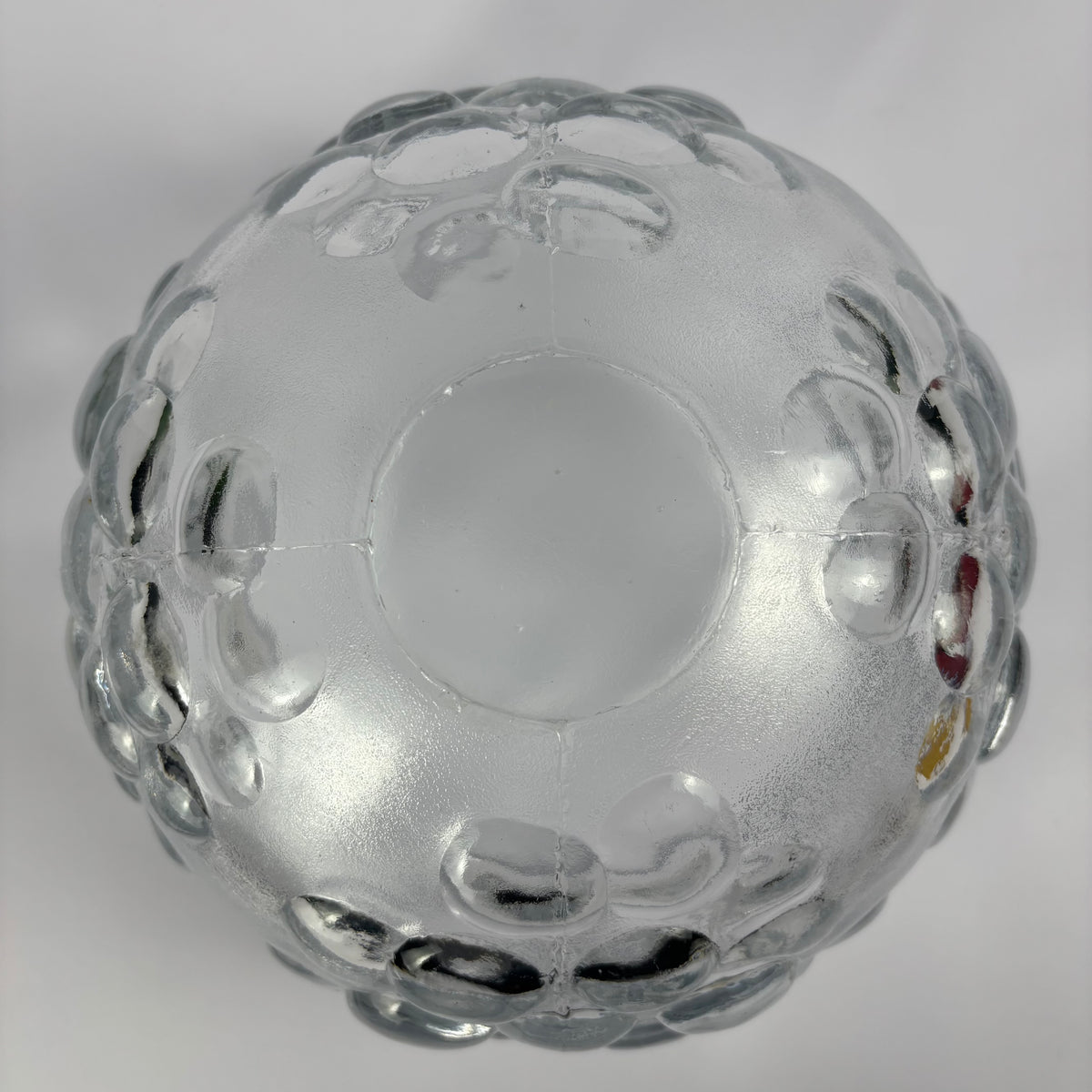 Kosta Boda Large Textured Glass Grape Bowl – Approx. 24 cm