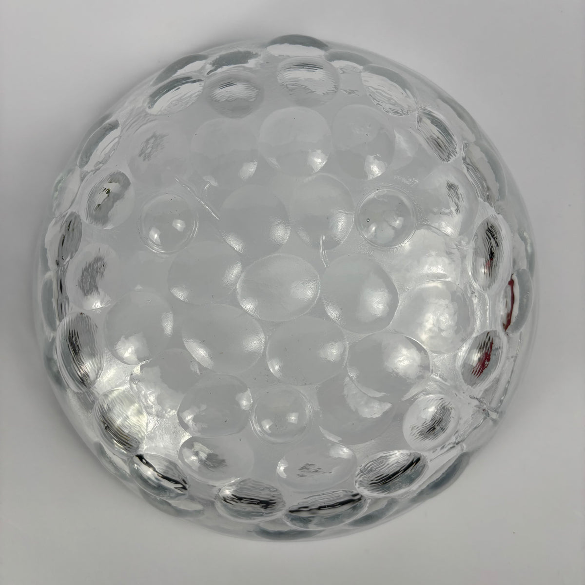 Kosta Boda Clear Textured Glass Shallow Bowl – Approx. 24 cm