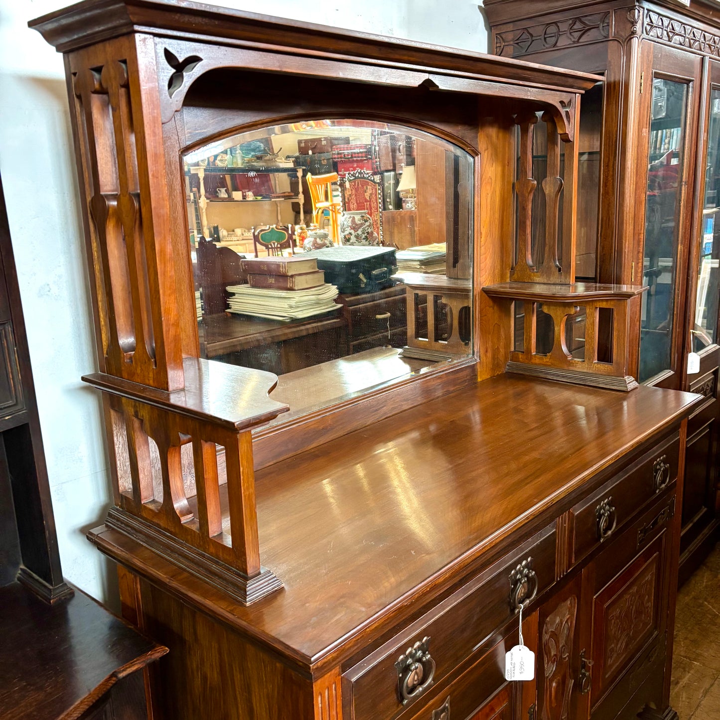 Edwardian Oak Sideboard in the Art Nouveau Style, c.1905