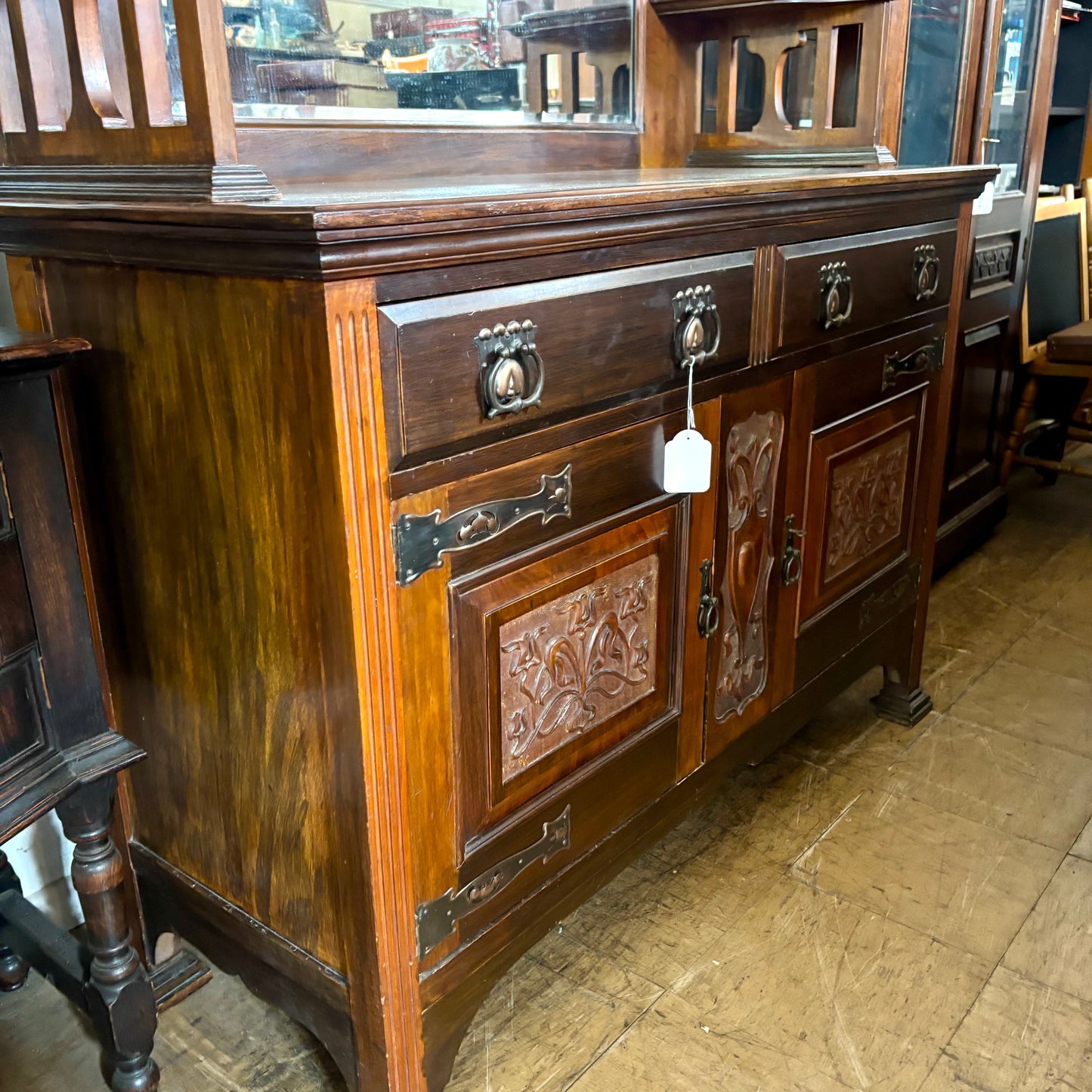 Edwardian Oak Sideboard in the Art Nouveau Style, c.1905