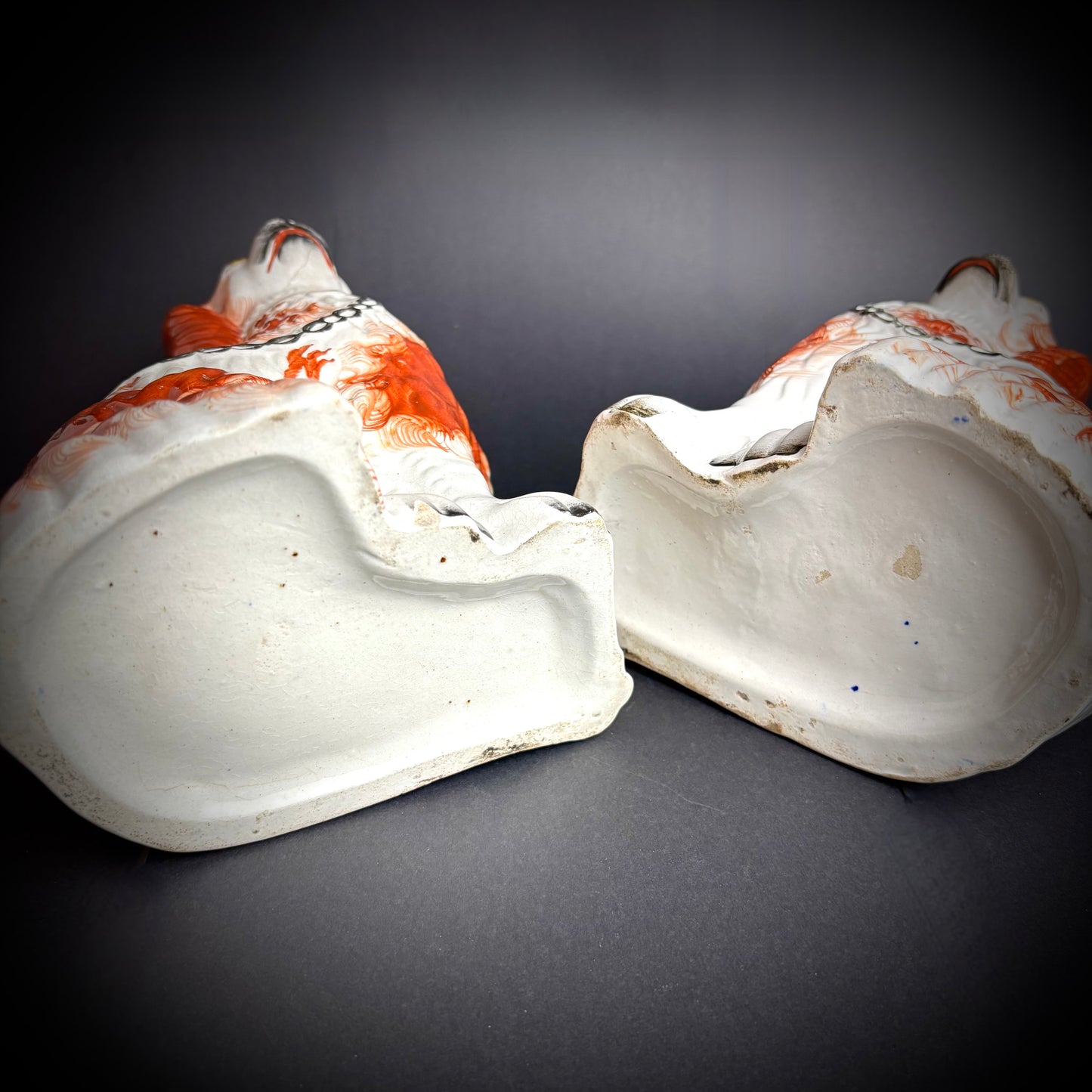 Pair of antique Staffordshire Spaniels