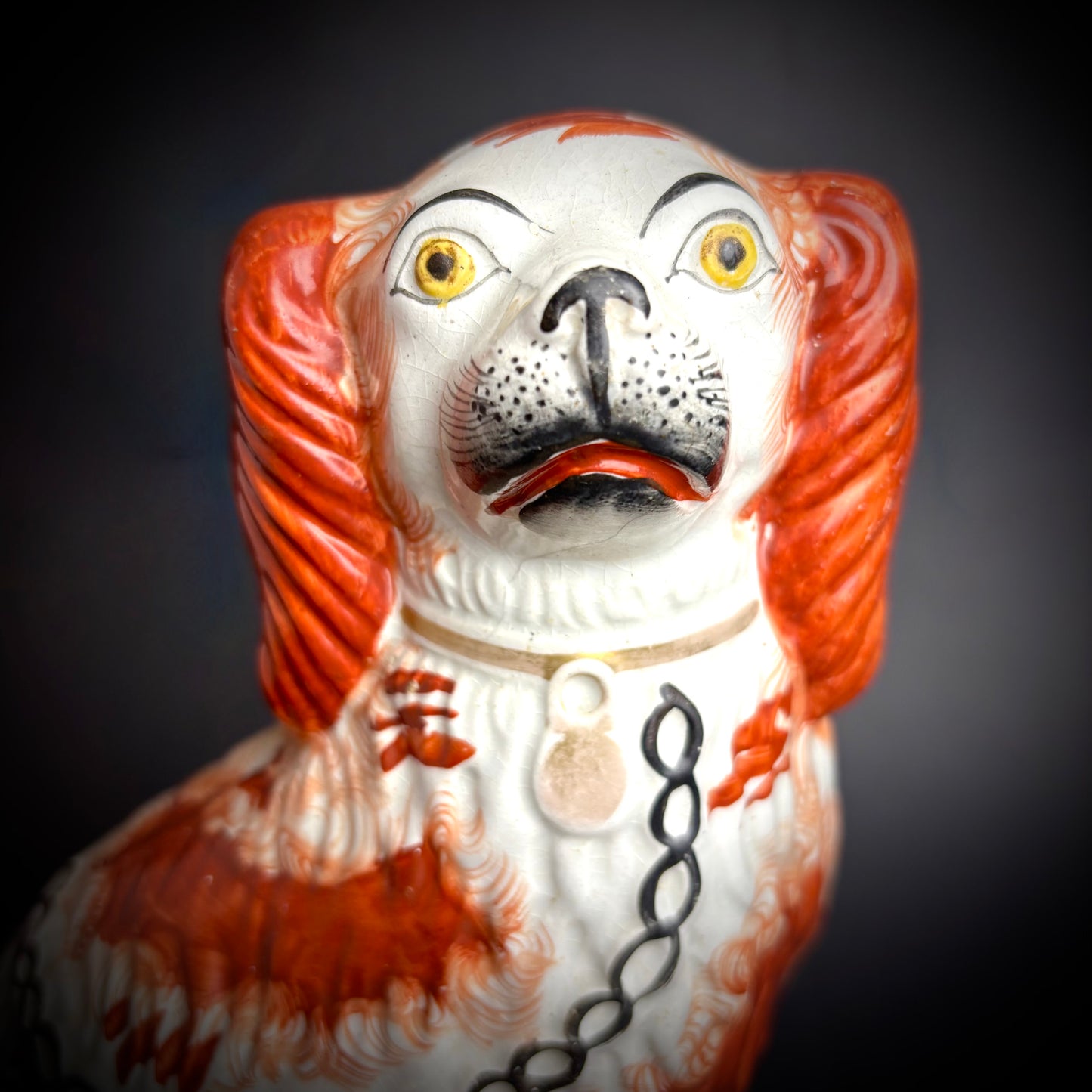 Pair of antique Staffordshire Spaniels