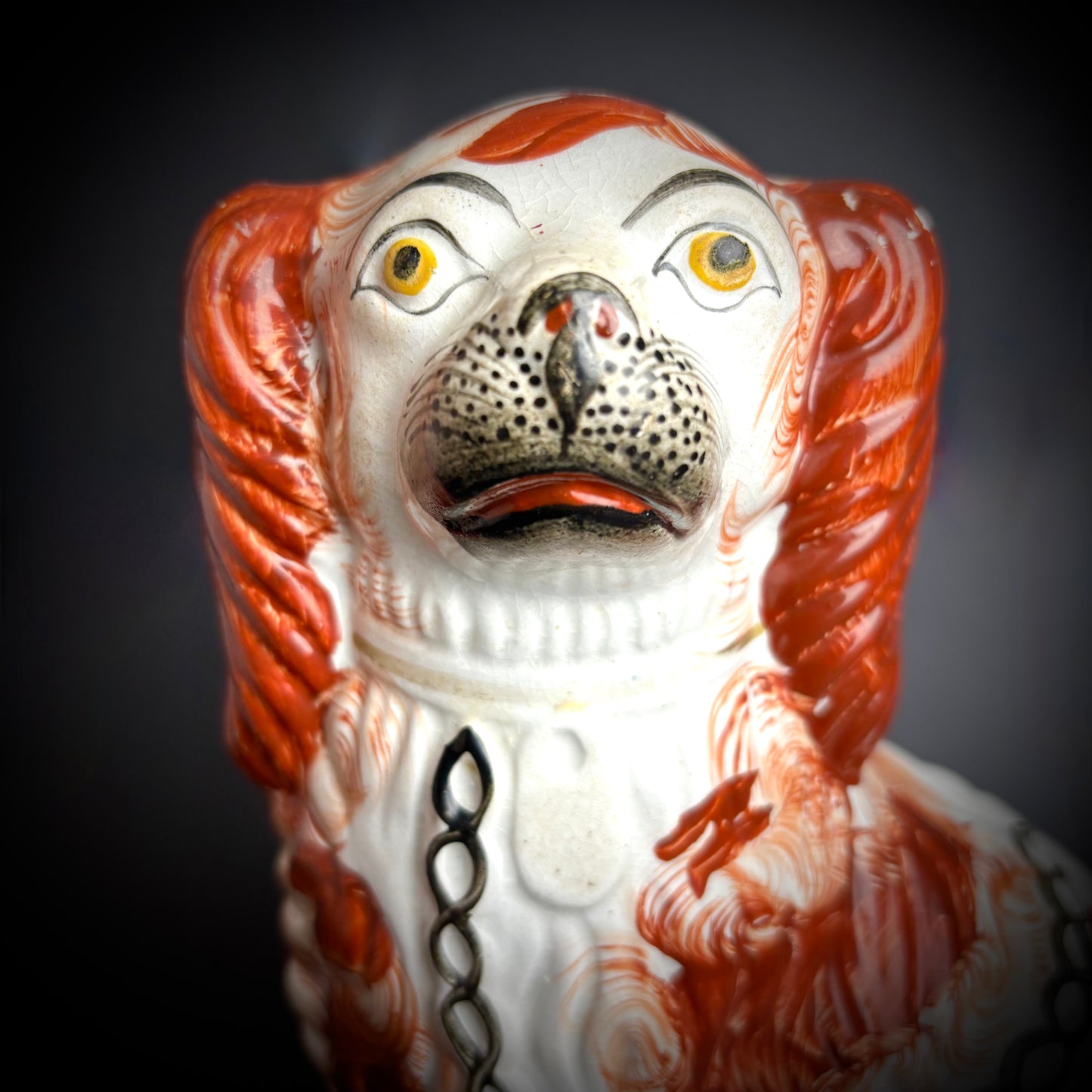 Pair of antique Staffordshire Spaniels