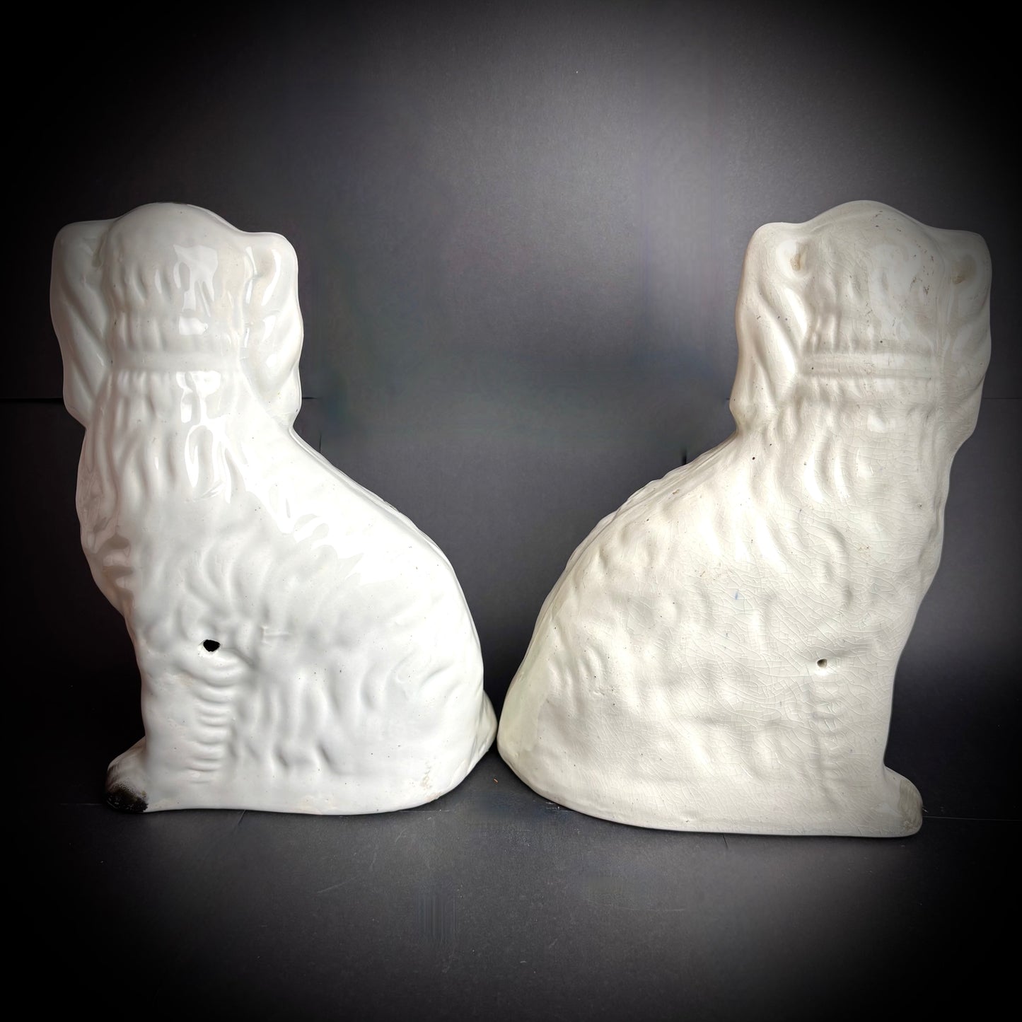 Pair of antique Staffordshire Spaniels