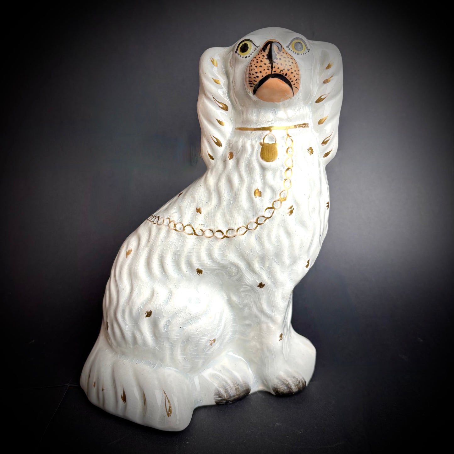 Pair of antique Staffordshire Spaniels