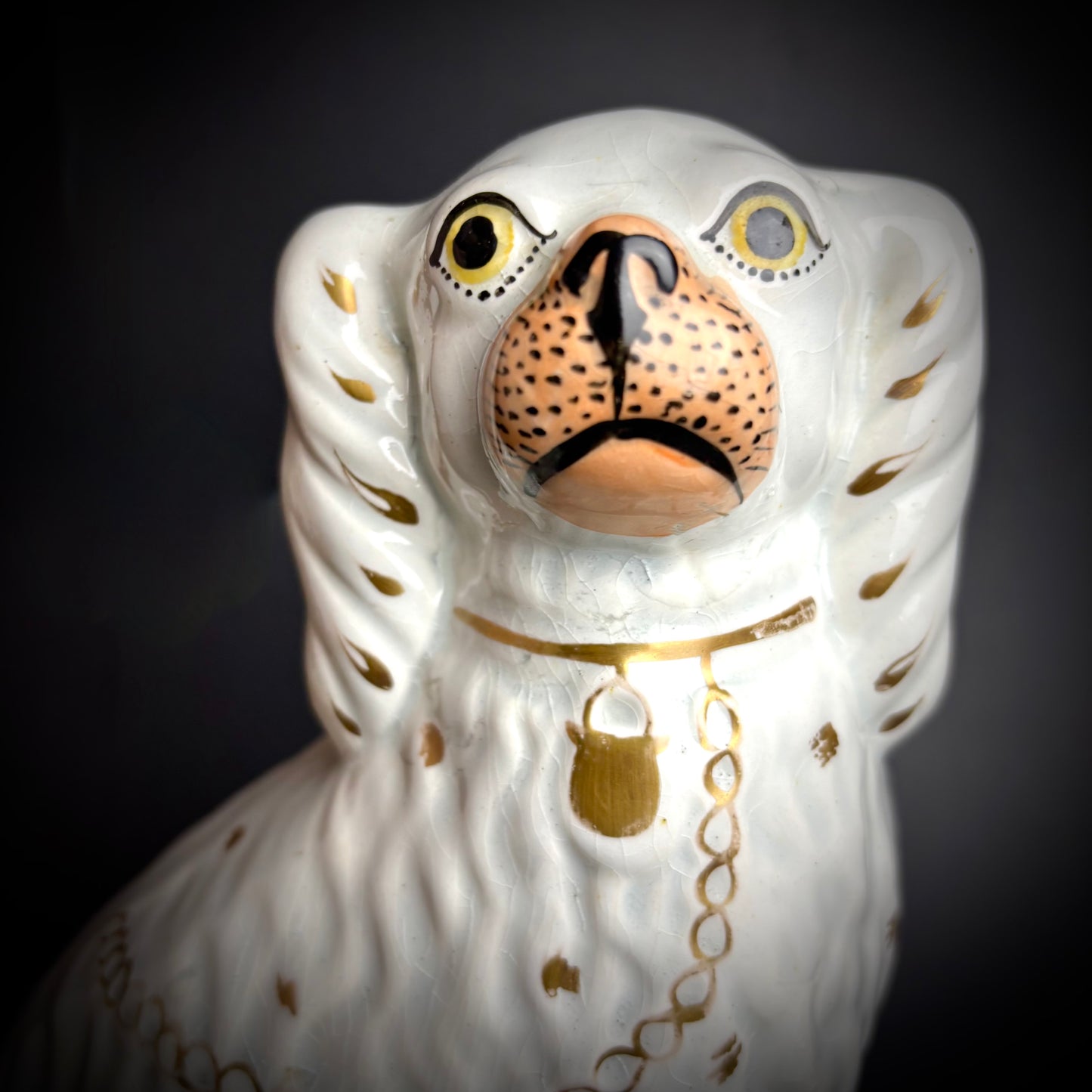 Pair of antique Staffordshire Spaniels