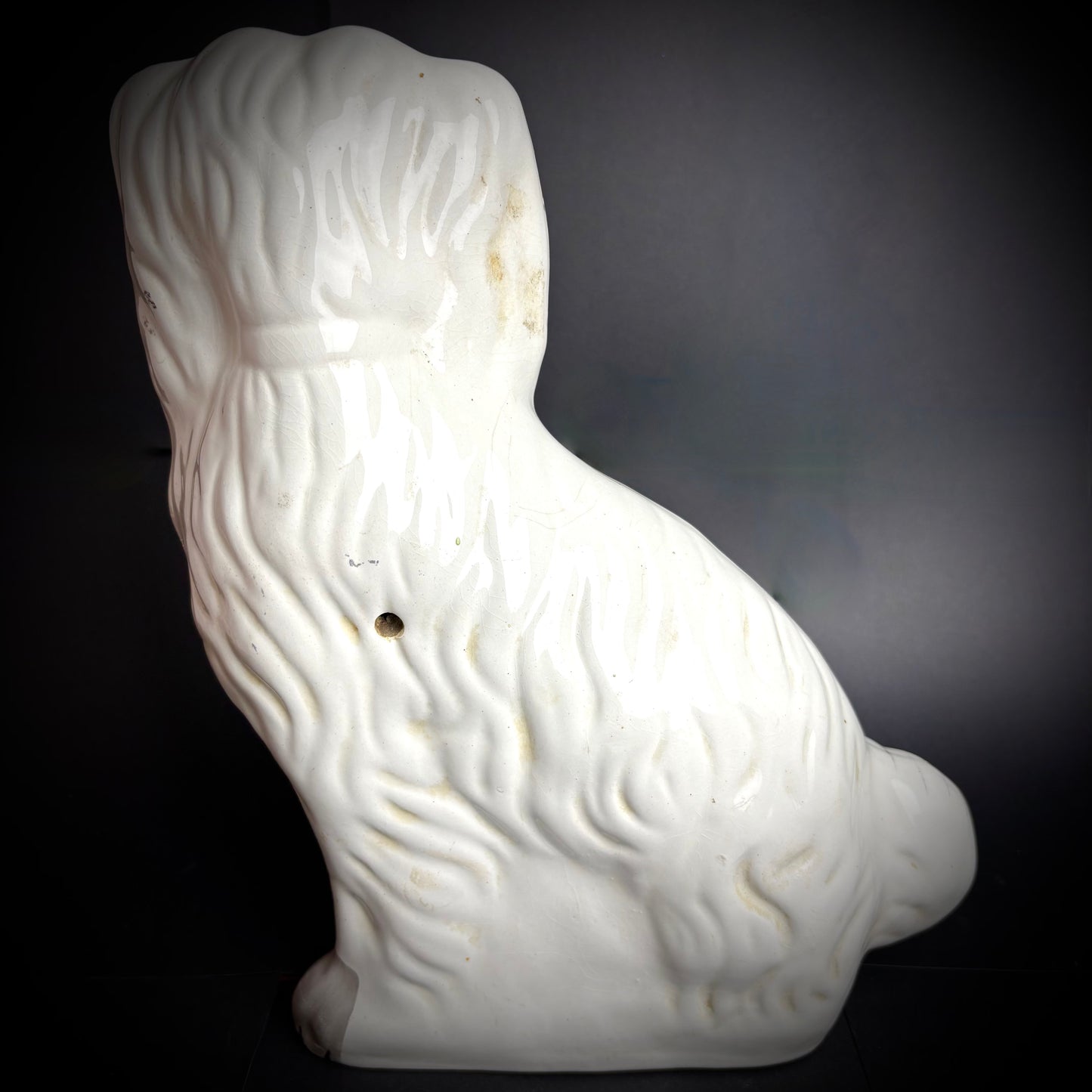 Pair of large antique Staffordshire Spaniels