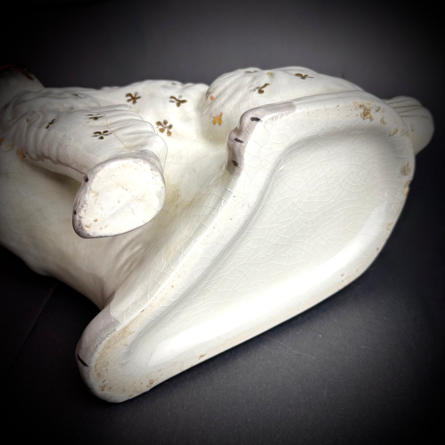 Pair of large antique Staffordshire Spaniels