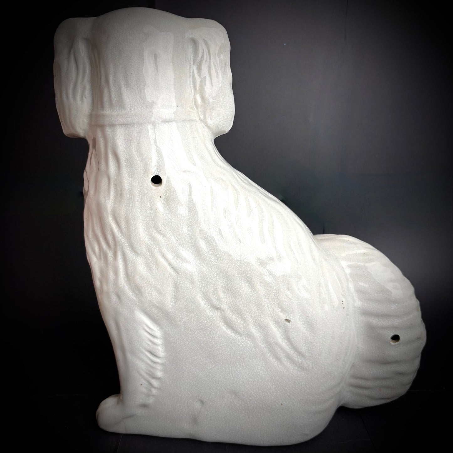 Pair of large antique Staffordshire Spaniels