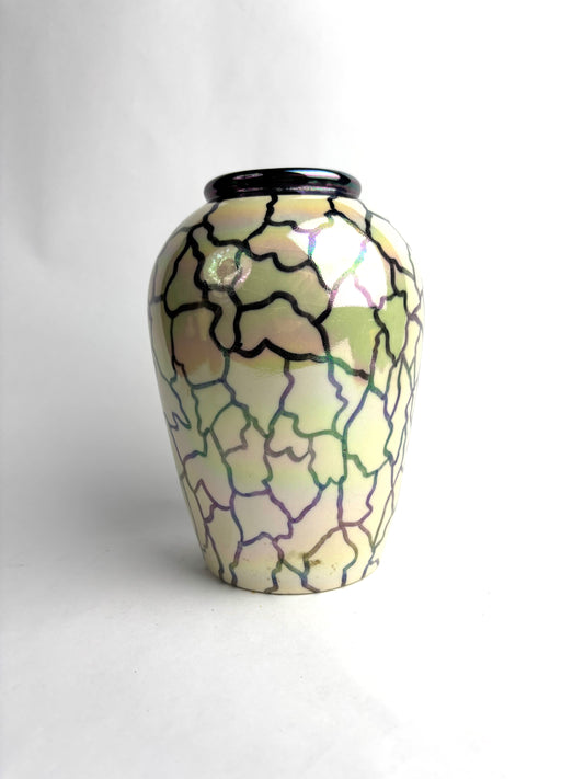 Scarce Wembley Ware Crackle lustre vase