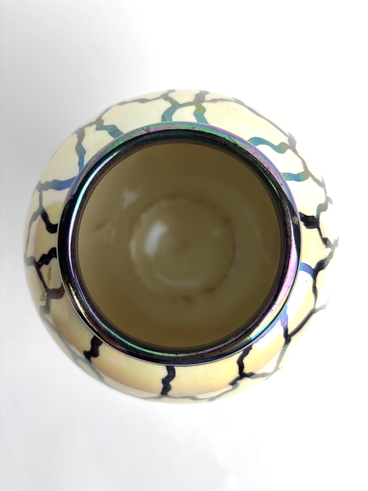 Scarce Wembley Ware Crackle lustre vase