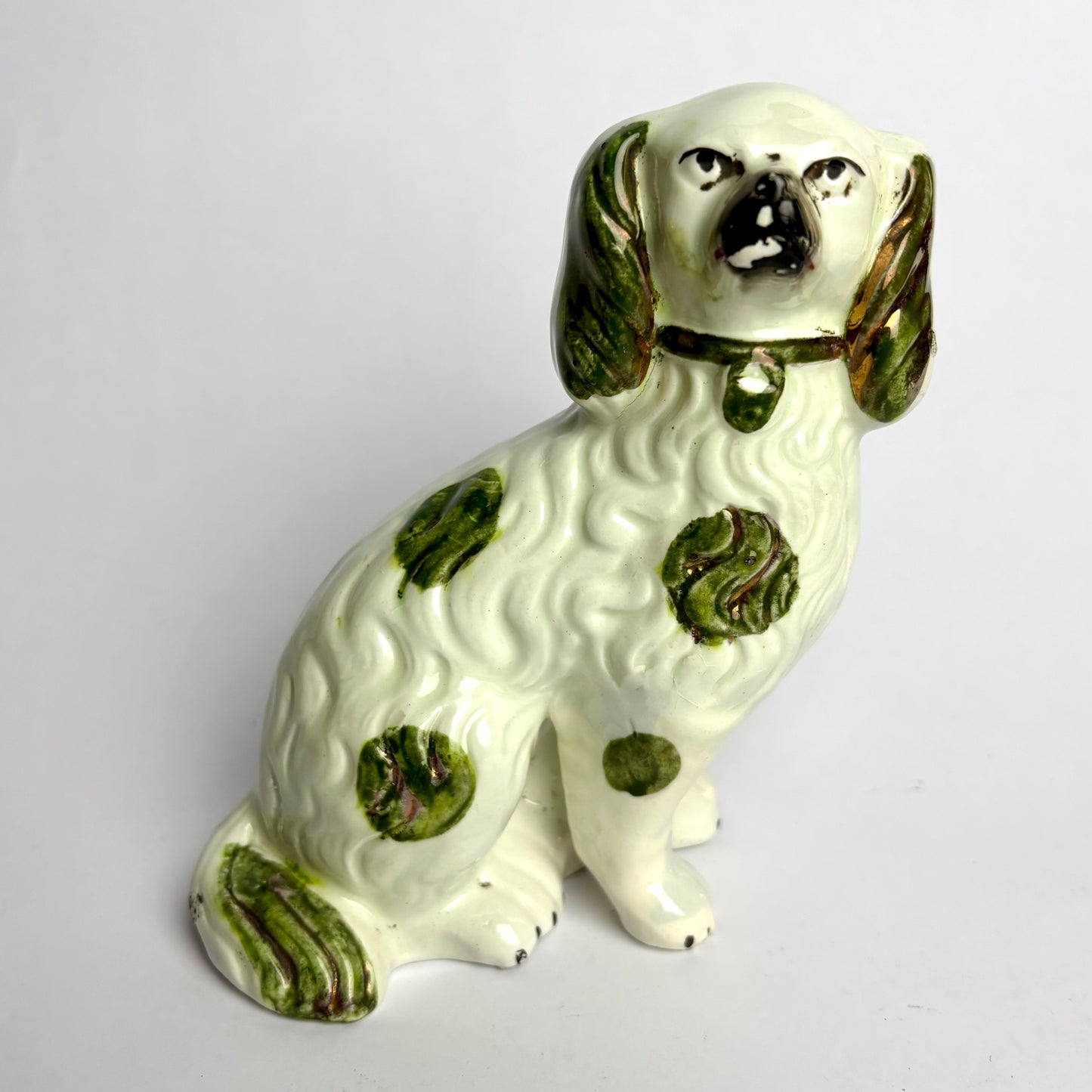 Staffordshire-Style Spaniel Spill Vase