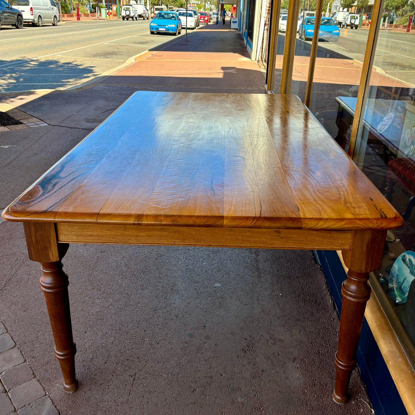 Large Custom-Made Marri Dining Table with Wandoo Legs – 2.1m x 1.18m
