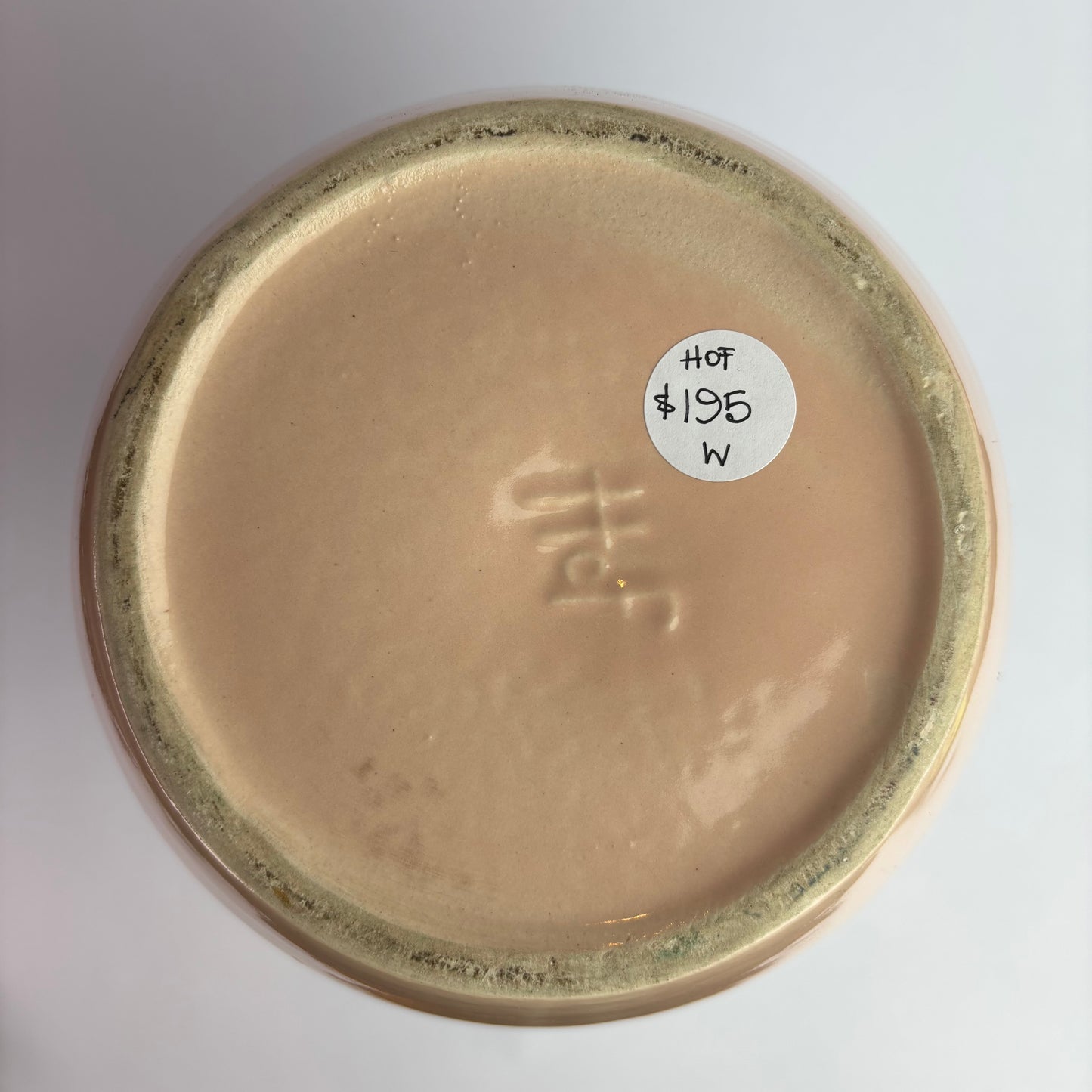 Höf Pottery Bottle Vase – 33cm – Sage & Cream – Western Australia