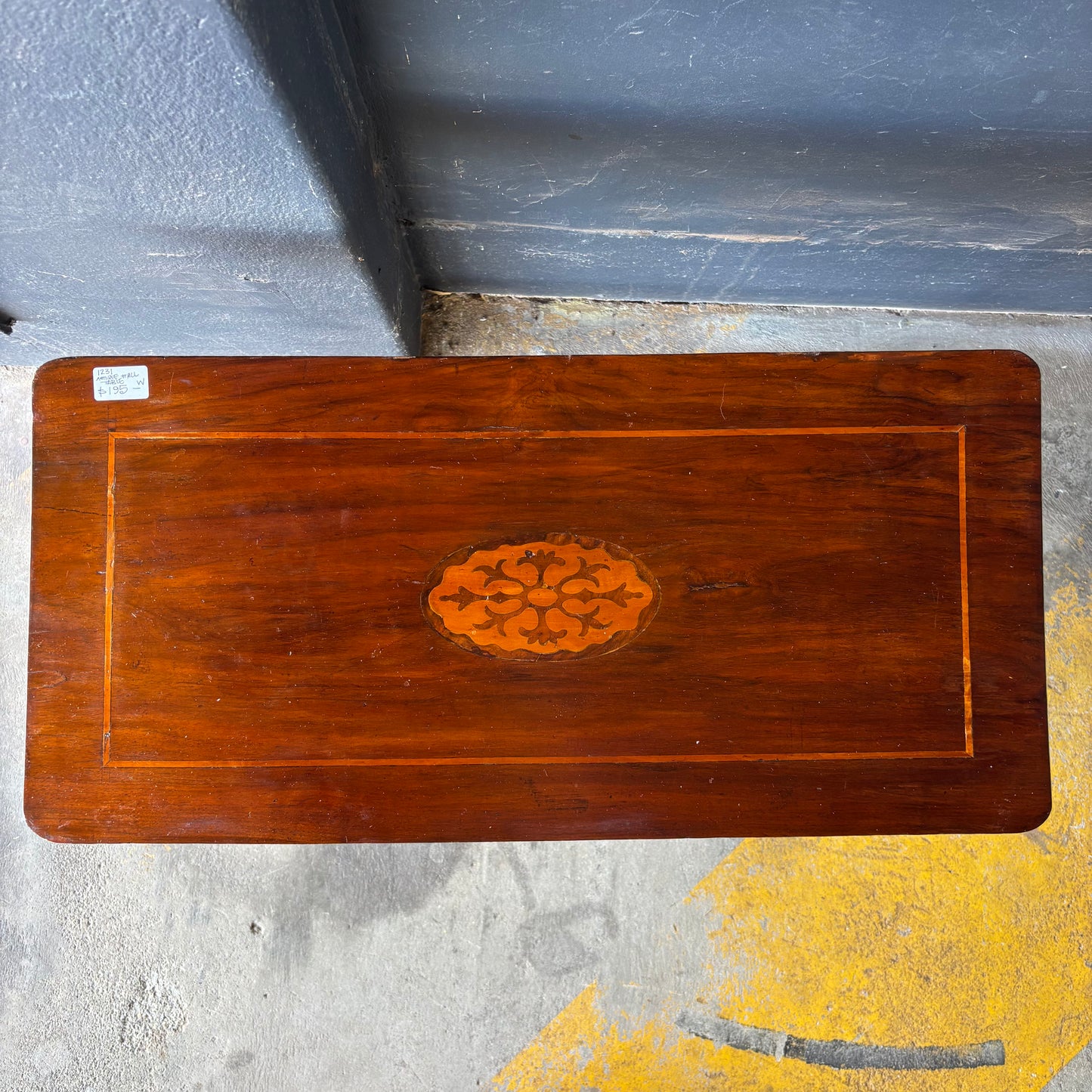 Victorian Inlaid Hall Table with Turned Legs c.1890–1910