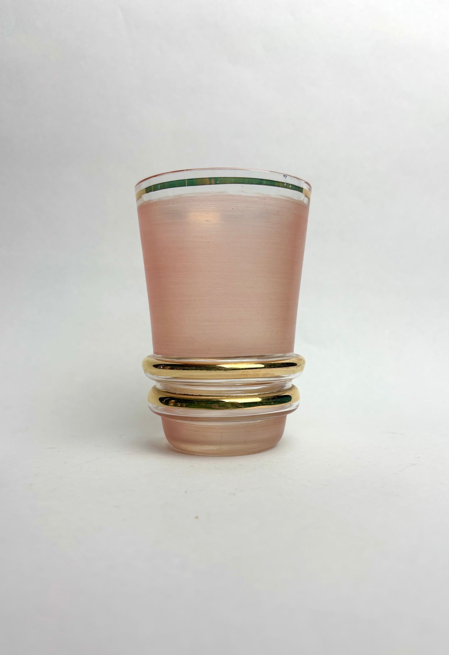 Retro pink and gold drinks set