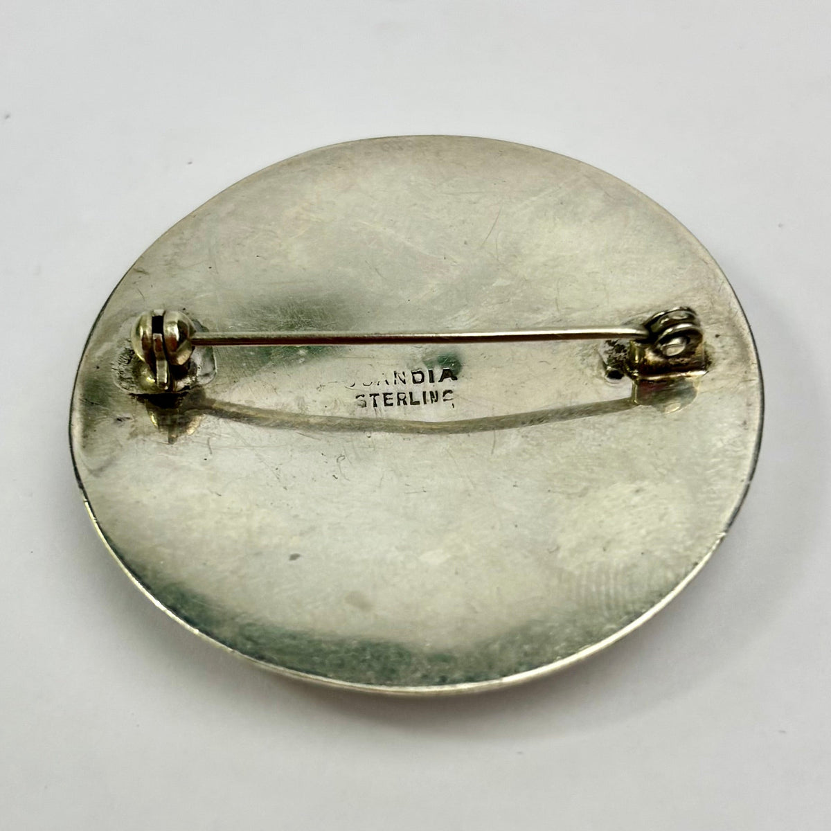 Vintage Australian Scandia Sterling Silver Hand-Engraved Brooch 12.48g
