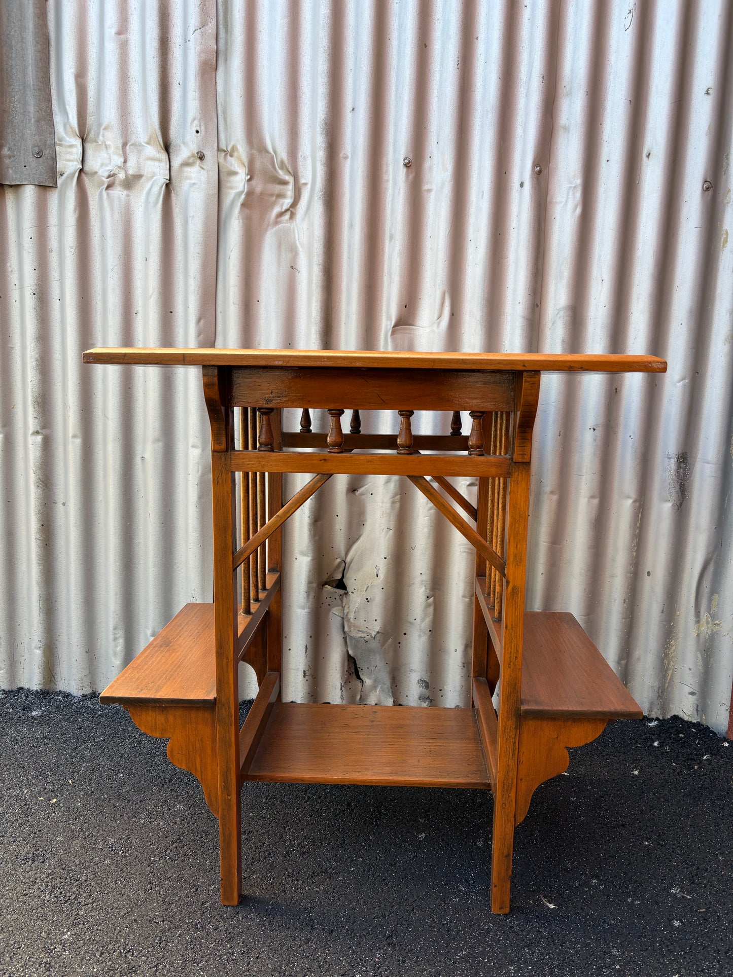 Vintage handmade pine occasional table