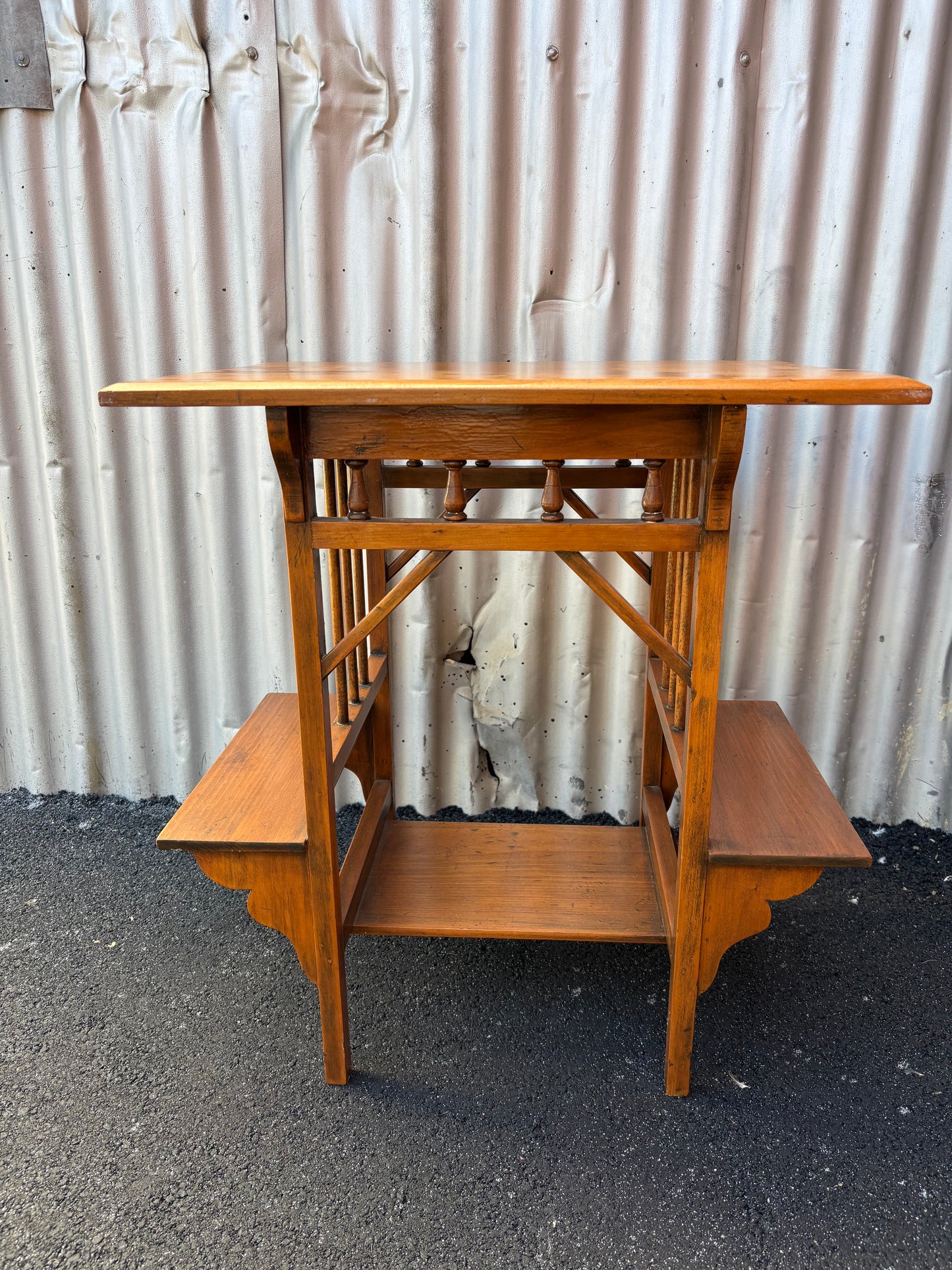 Vintage handmade pine occasional table