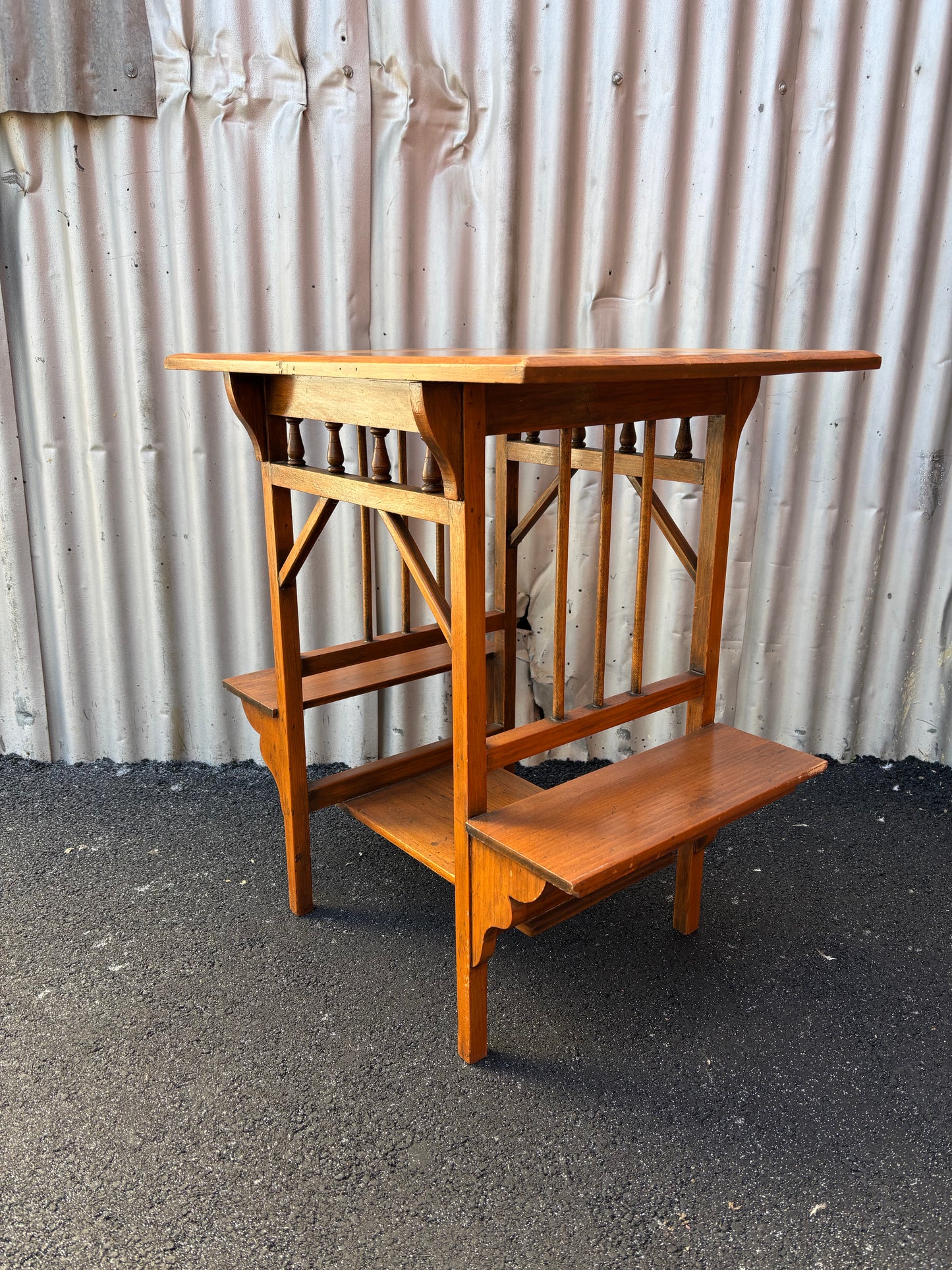 Vintage handmade pine occasional table