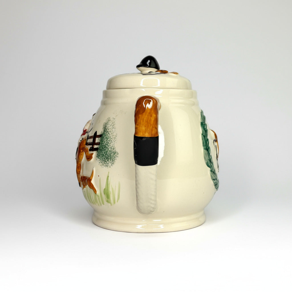 Fox Hunt Ceramic Teapot, Jug & Sugar Bowl Trio