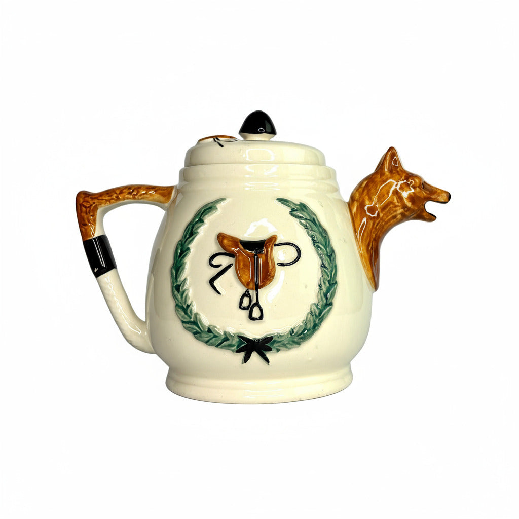 Fox Hunt Ceramic Teapot, Jug & Sugar Bowl Trio