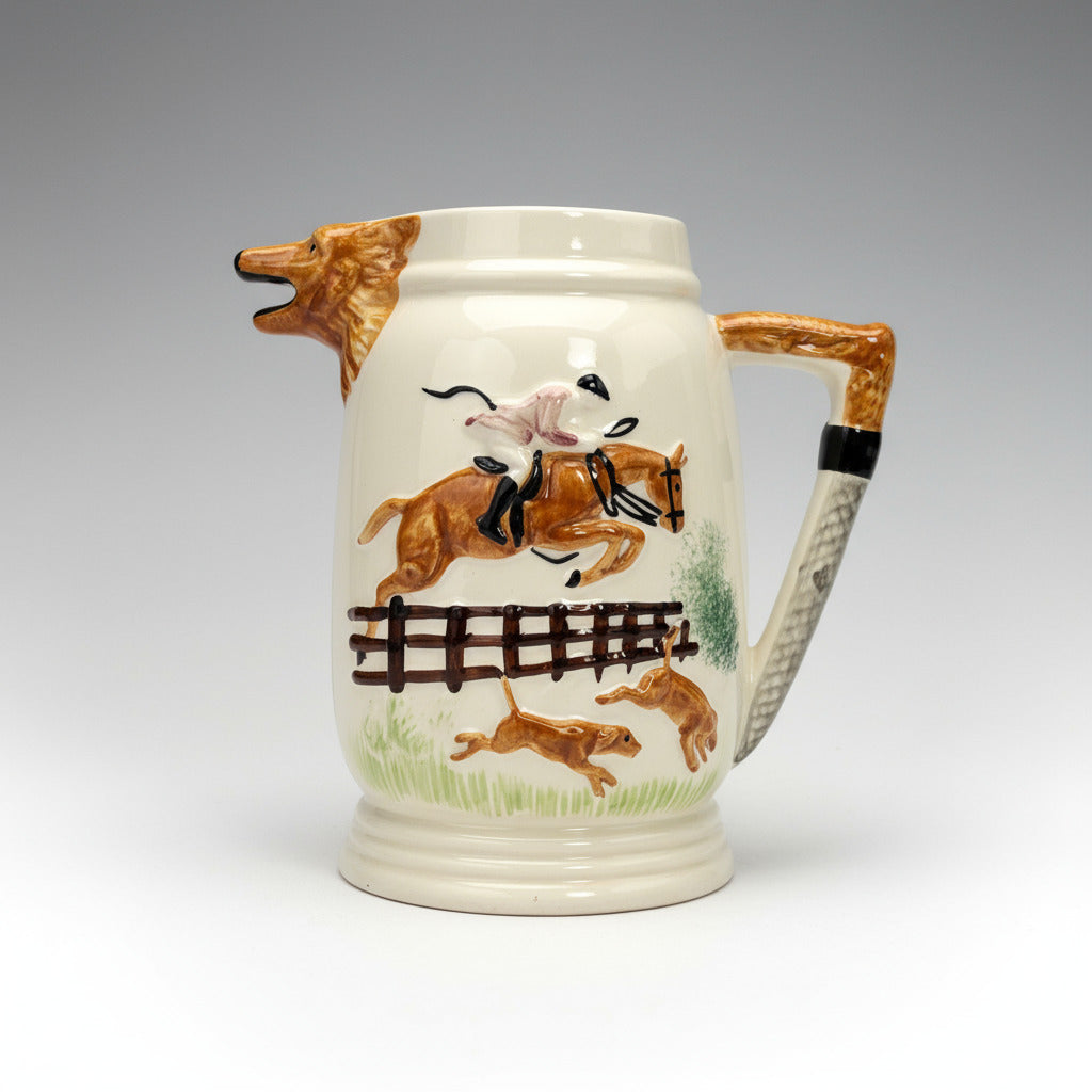 Fox Hunt Ceramic Teapot, Jug & Sugar Bowl Trio