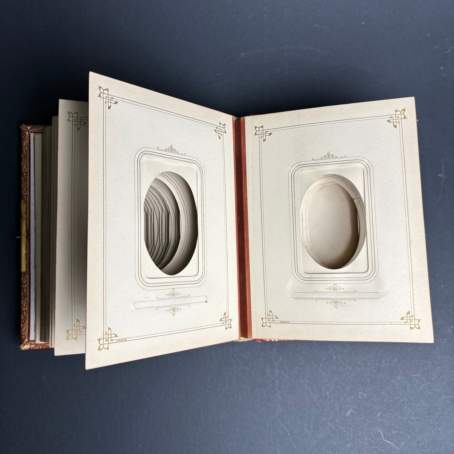 Antique Victorian Leather Photograph Album with Brass Clasp – c1890