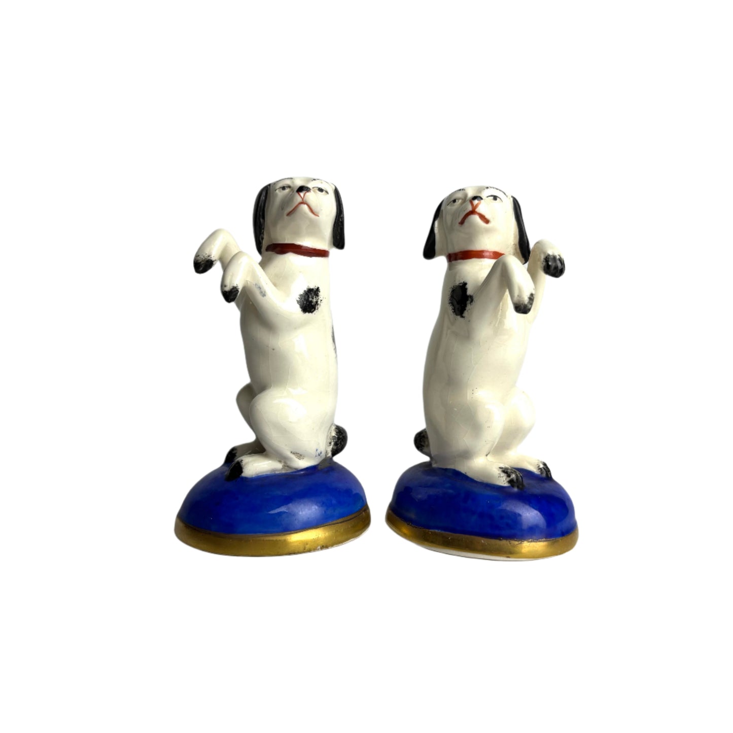 Antique Victorian Staffordshire Dancing Dogs