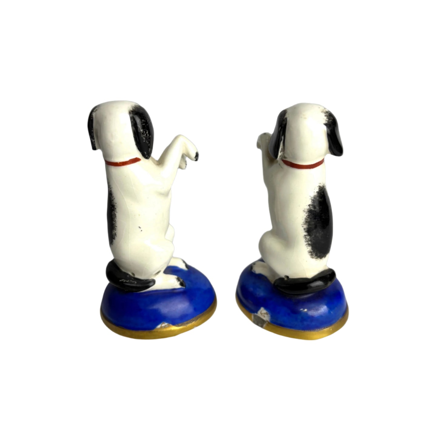 Antique Victorian Staffordshire Dancing Dogs
