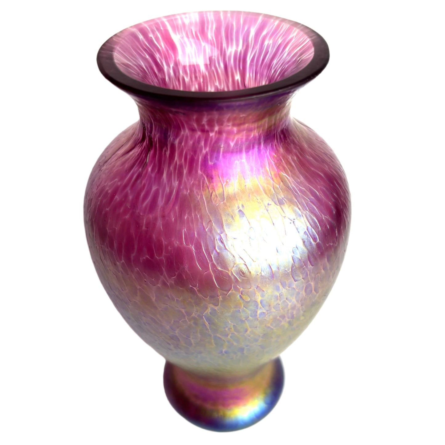 Iridescent Studio Art Glass Vase