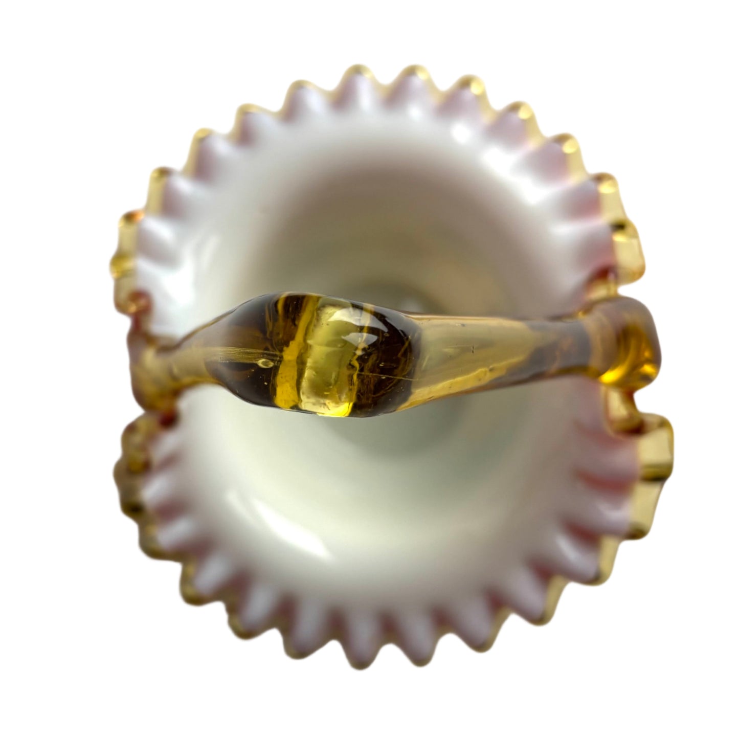 Antique Victorian Vaseline Uranium Basket by Stephens & Williams