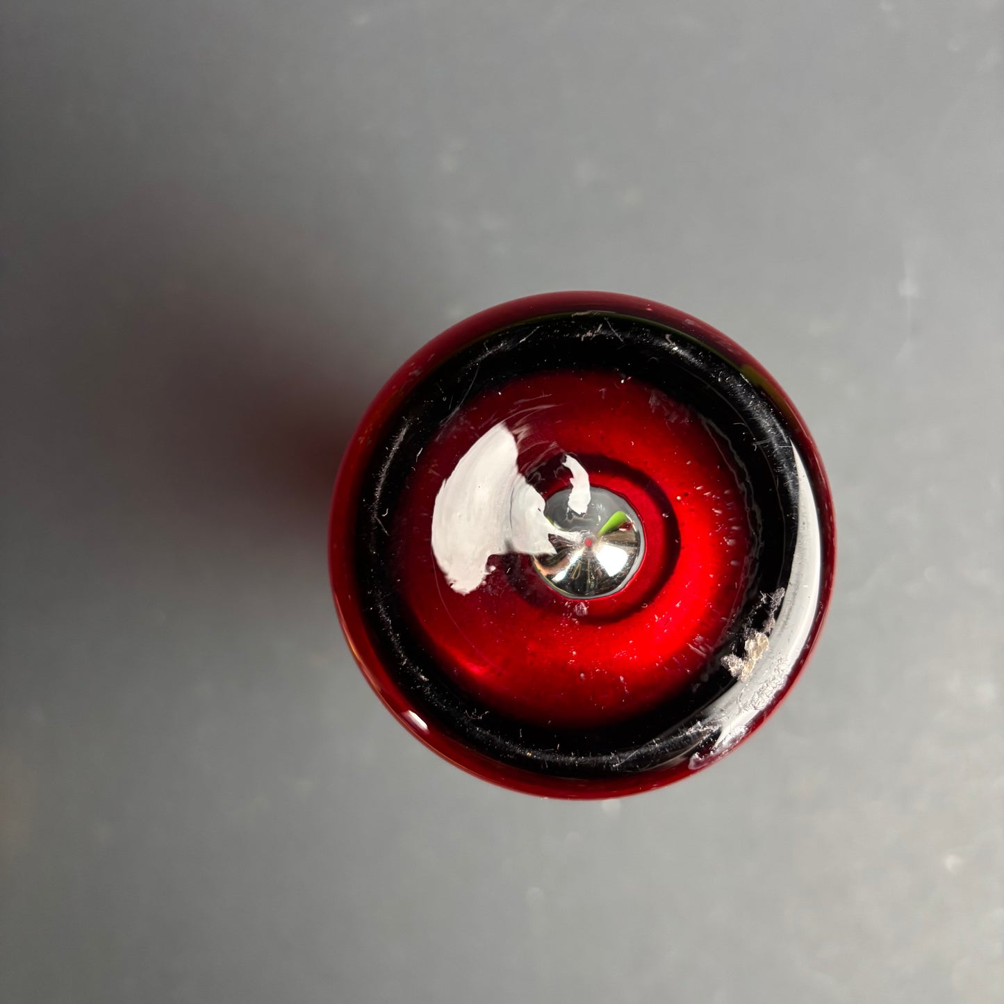 Tall Ruby Glass Bud Vase – Heavy Base