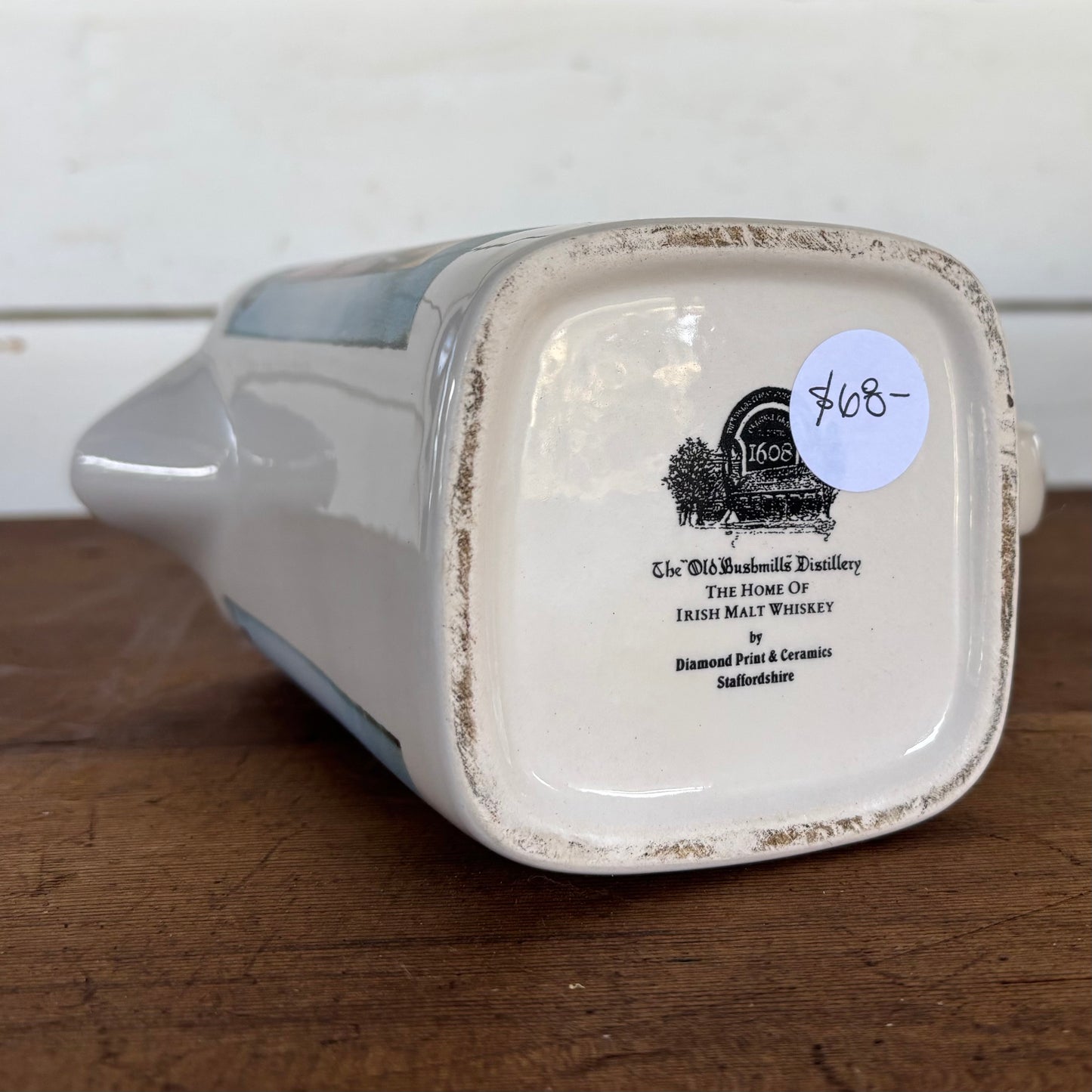 Old Bushmills “A Delightful Spirit” Water Jug — Staffordshire