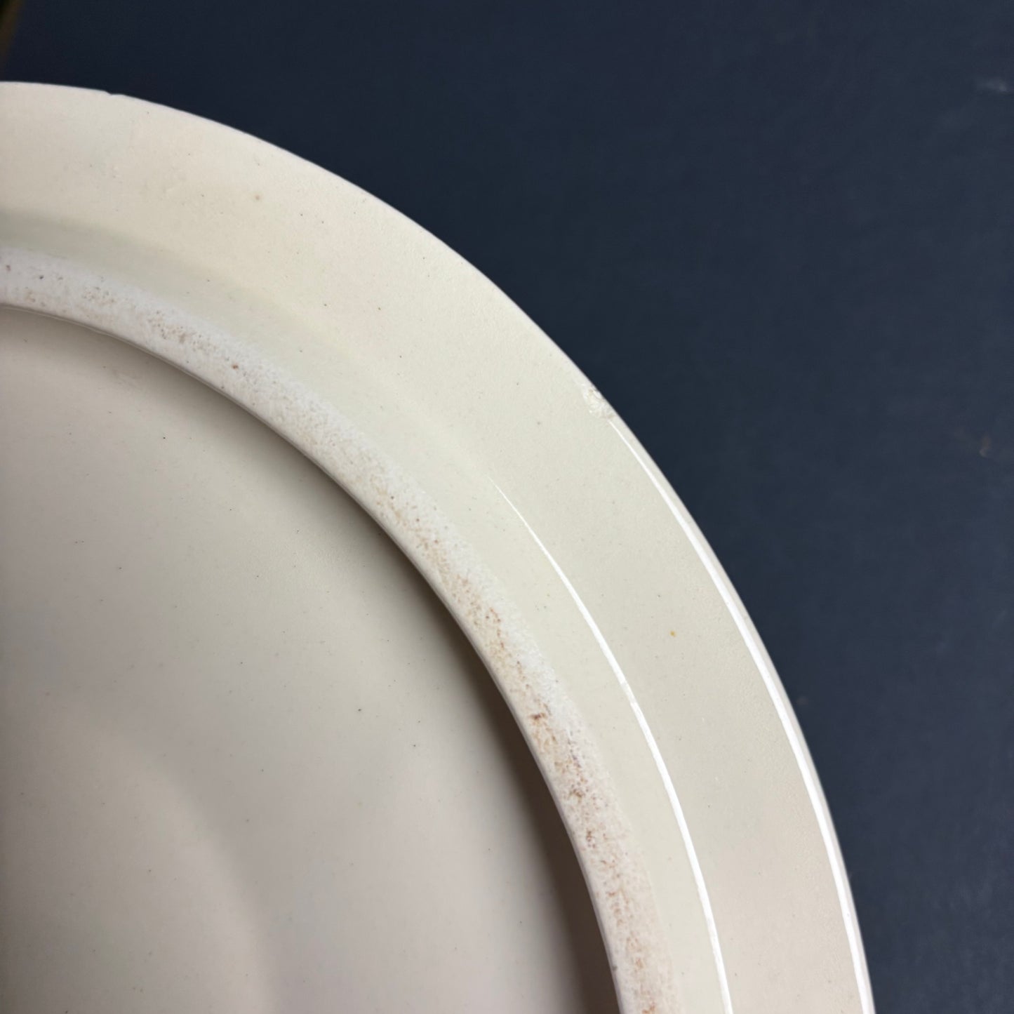 Vintage Diana Pottery Lidded Casserole Dish – Australian Ovenware – Blue & Cream (Large)