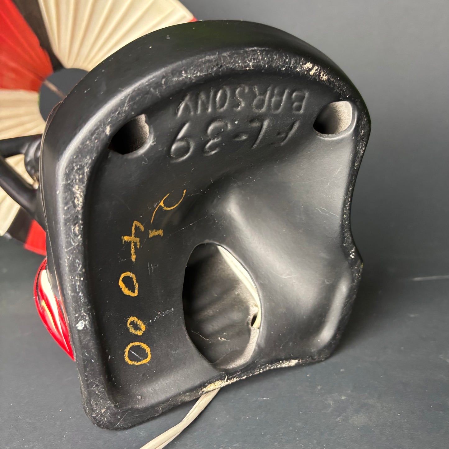 Barsony FL-39 Black Lady Lamp – Original 1950s Australian Chalkware with Pleated Shade
