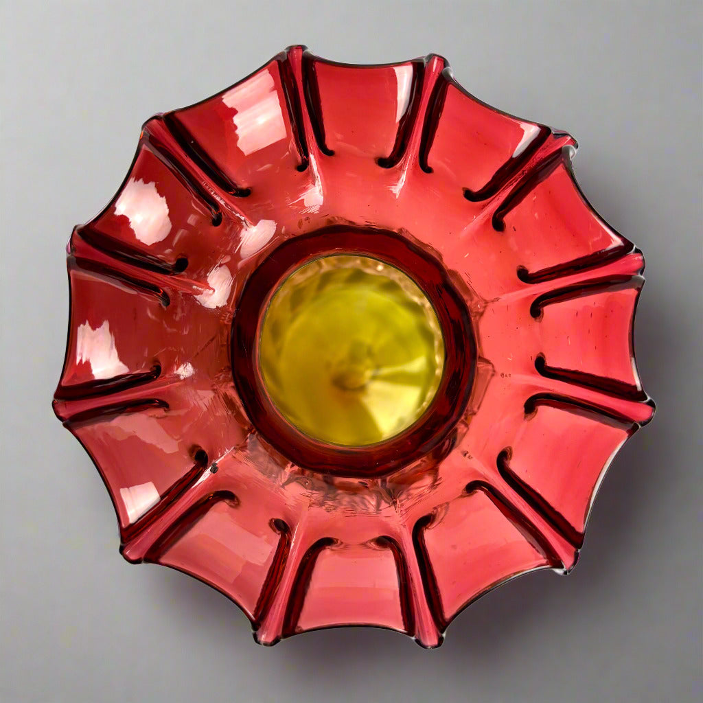 Victorian Amberina Glass Vase