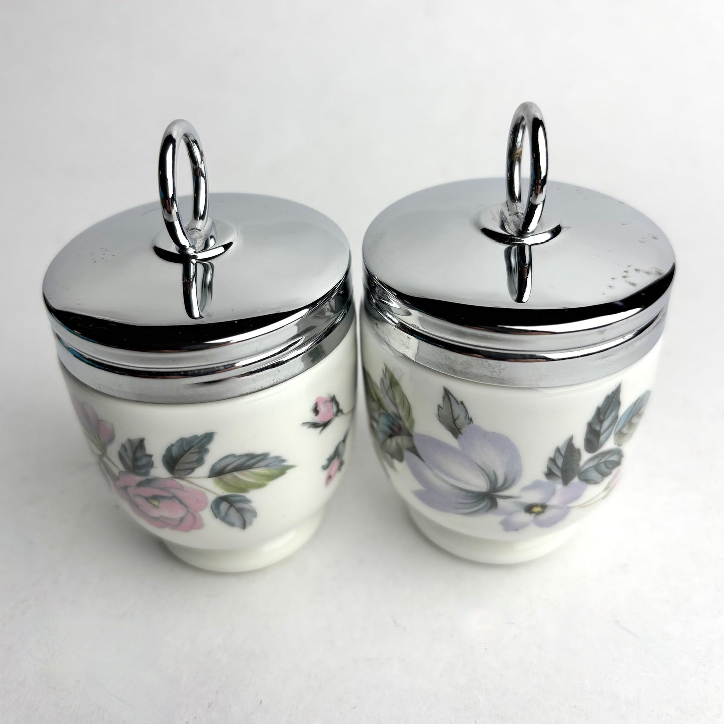 Pair of Small Royal Worcester Egg Coddlers