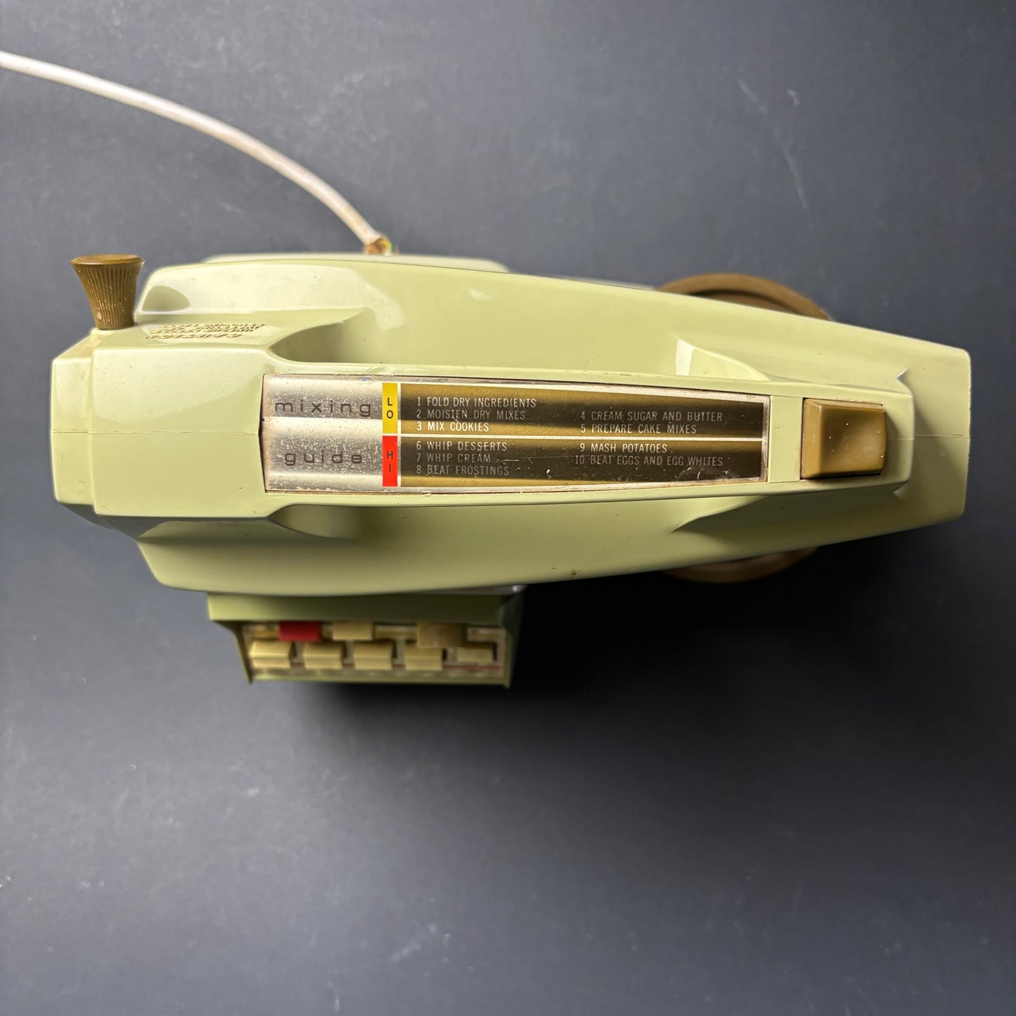 Vintage Sunbeam Kitchen Center Mixer Harvest Gold Retro Appliance