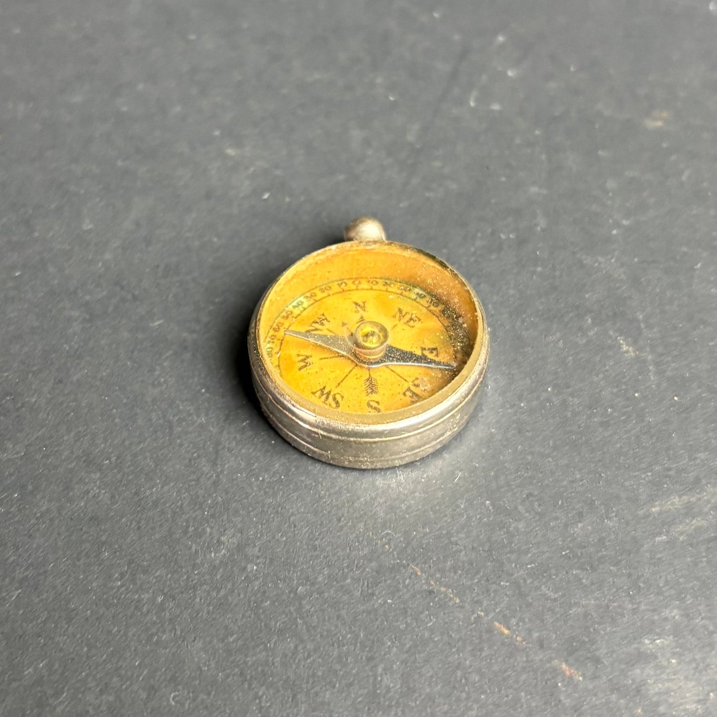 Antique Mini Pocket Compass – German Made Brass Travel Compass