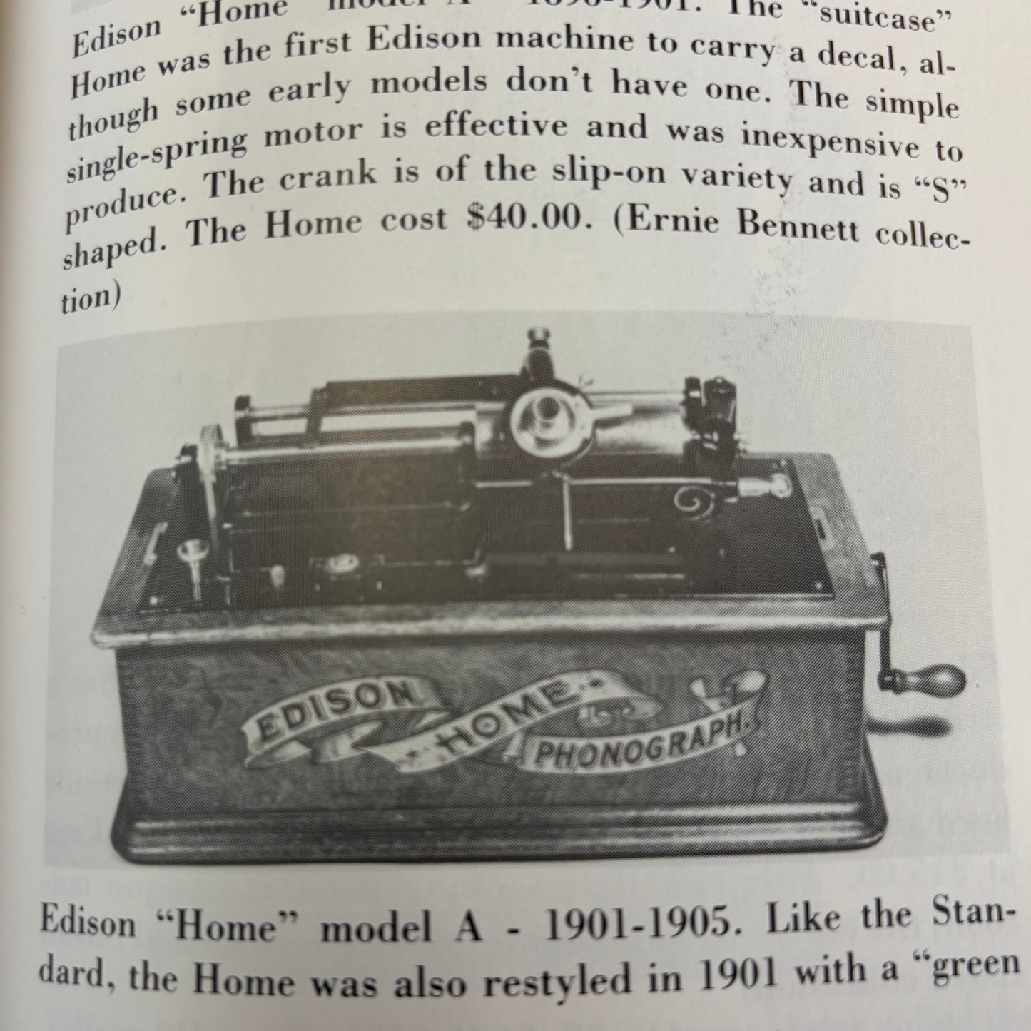 Edison “Home” Phonograph 1905