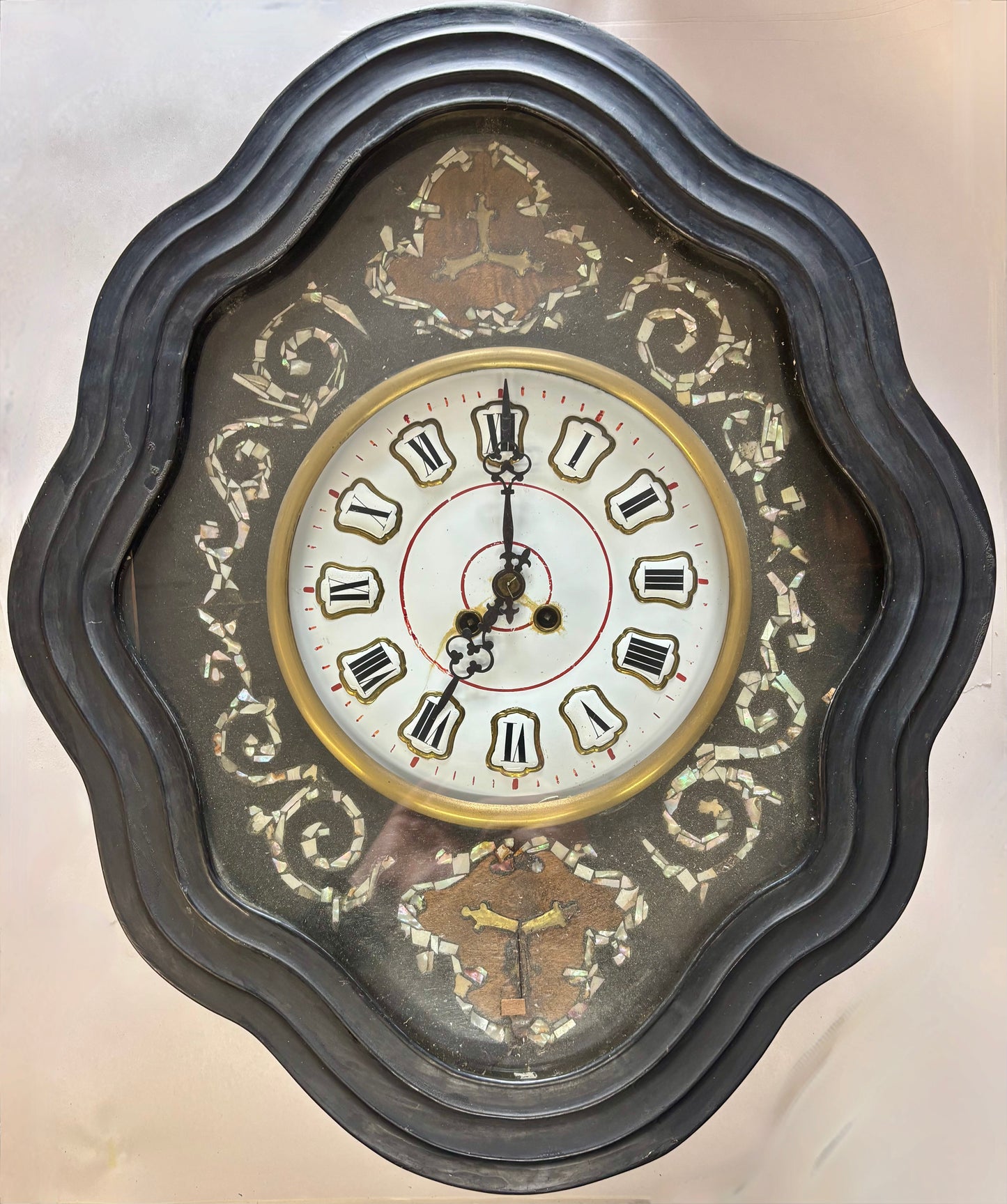 Large Antique Napoleon Wall Clock