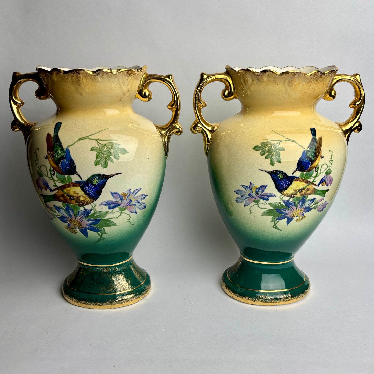 Pair of Edwardian Jewel Vases