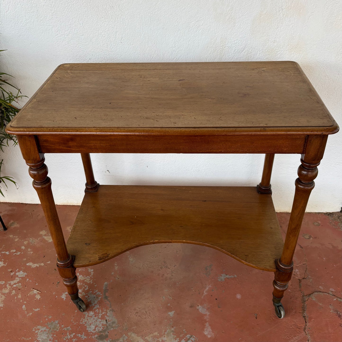 Late Victorian Mahogany and Oak Two-Tier Serving Table