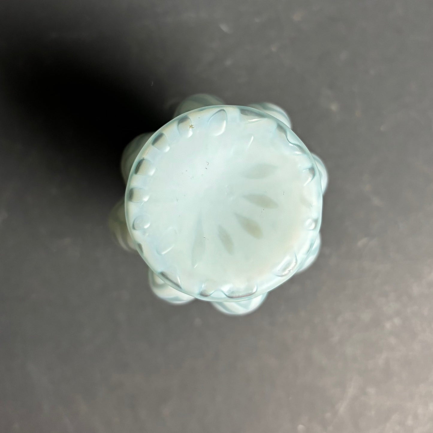 Vintage Blue Cased Art Glass Vase – Czech / Murano Style