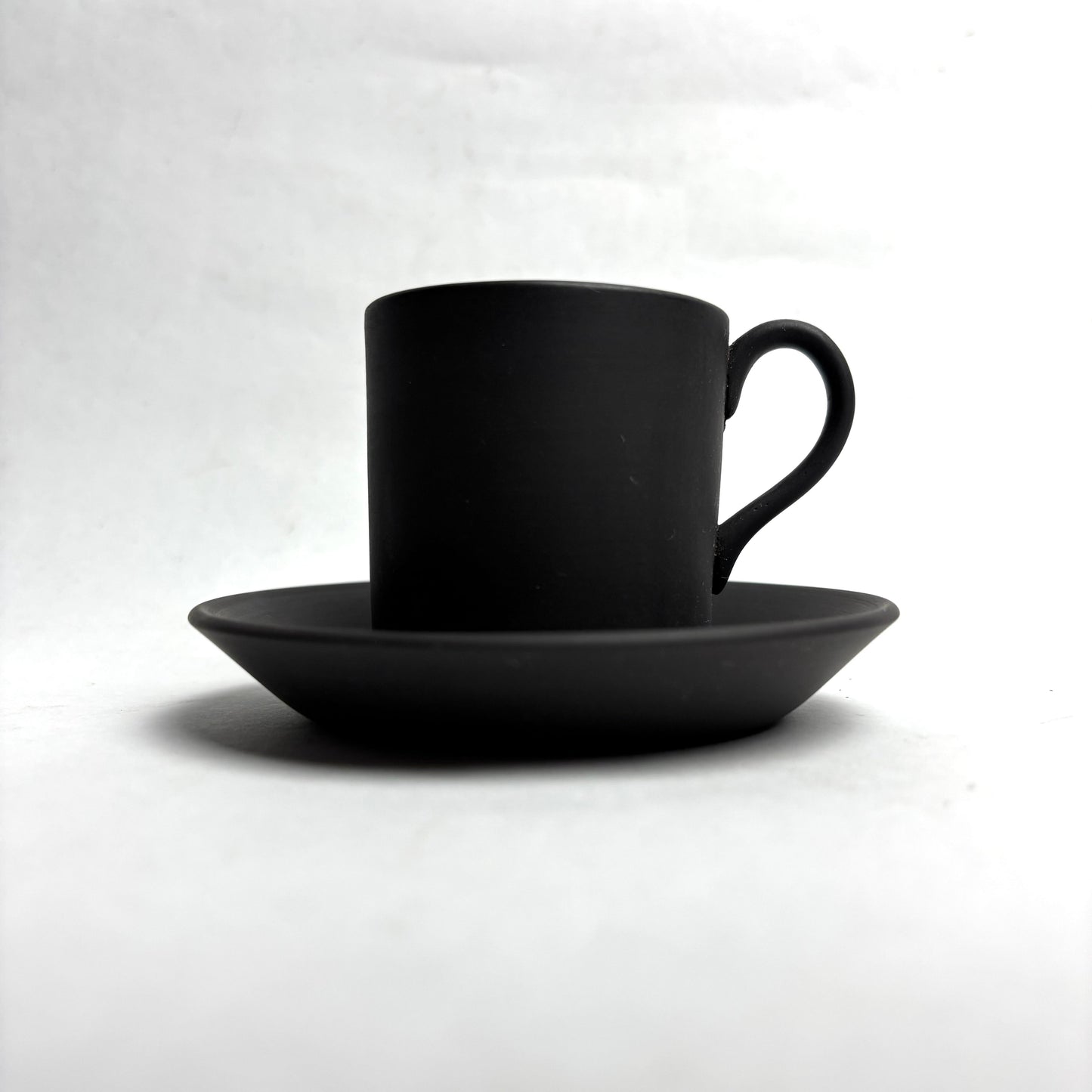 Set of six Wedgwood Black Basalt Coffee Cups