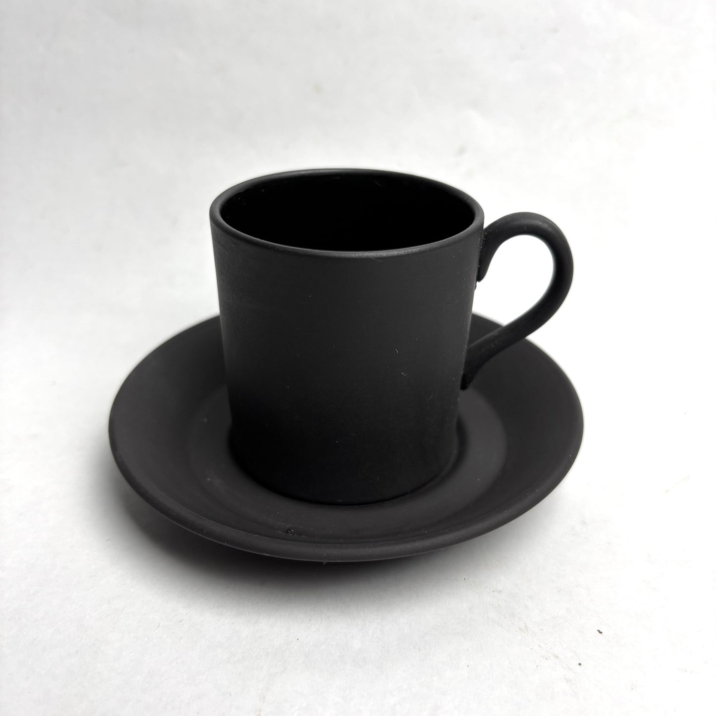 Set of six Wedgwood Black Basalt Coffee Cups