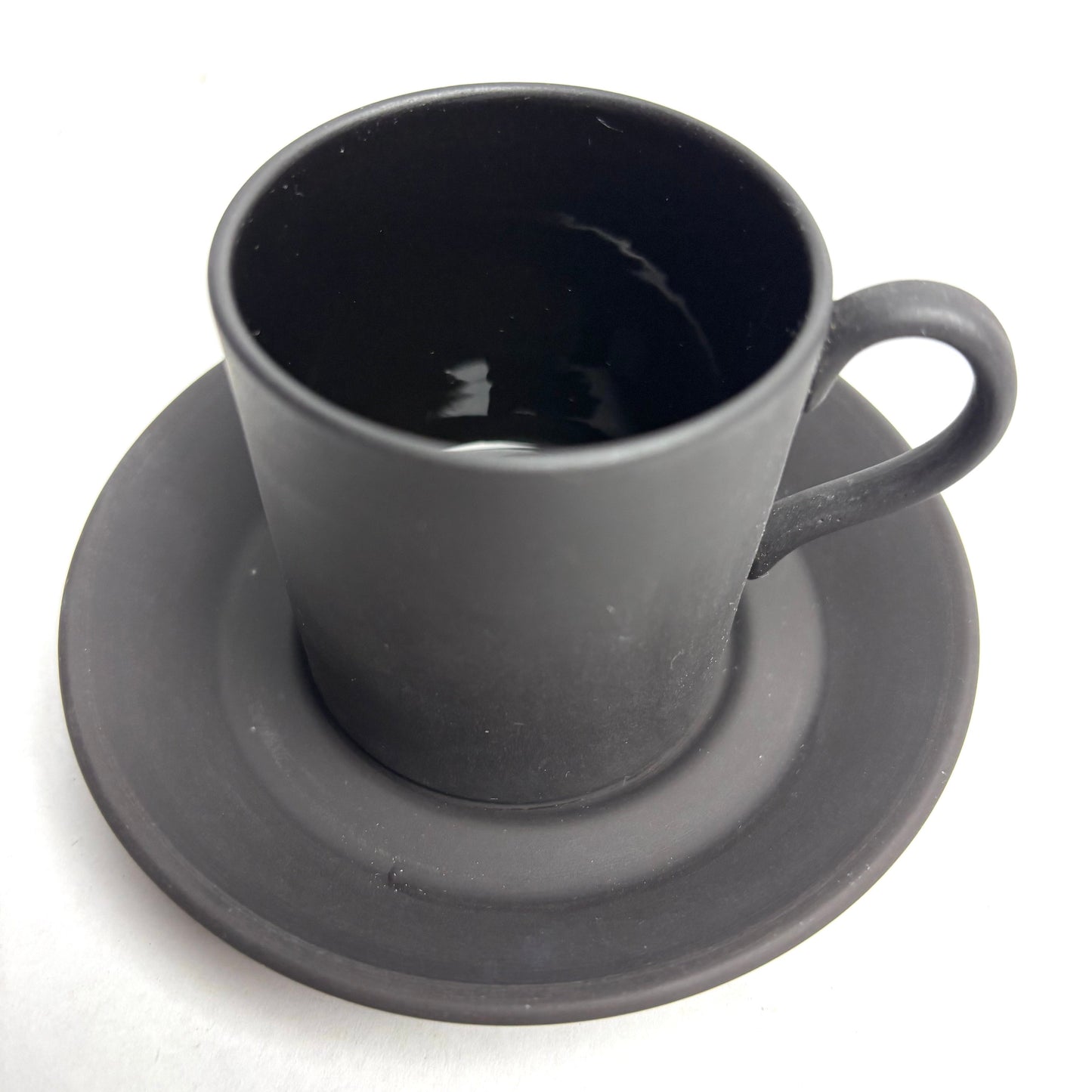 Set of six Wedgwood Black Basalt Coffee Cups