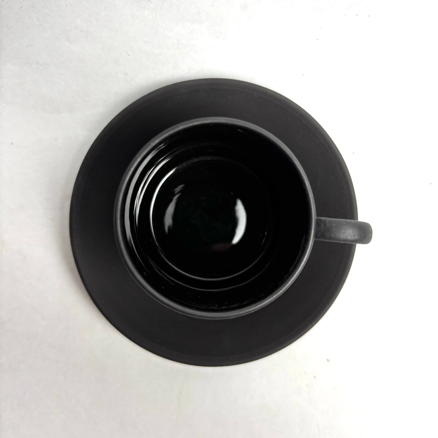 Set of six Wedgwood Black Basalt Coffee Cups